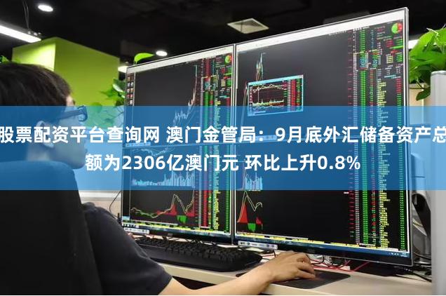 股票配资平台查询网 澳门金管局：9月底外汇储备资产总额为2306亿澳门元 环比上升0.8%